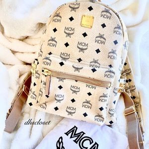 SOLD MCM BEIGE STARK BACKPACK IN SMALL SIZE